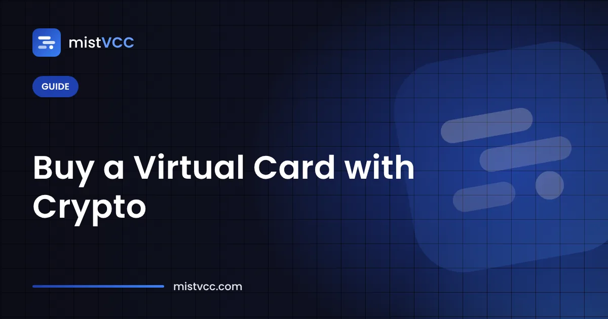 Prepaid virtual card funded with USDT crypto