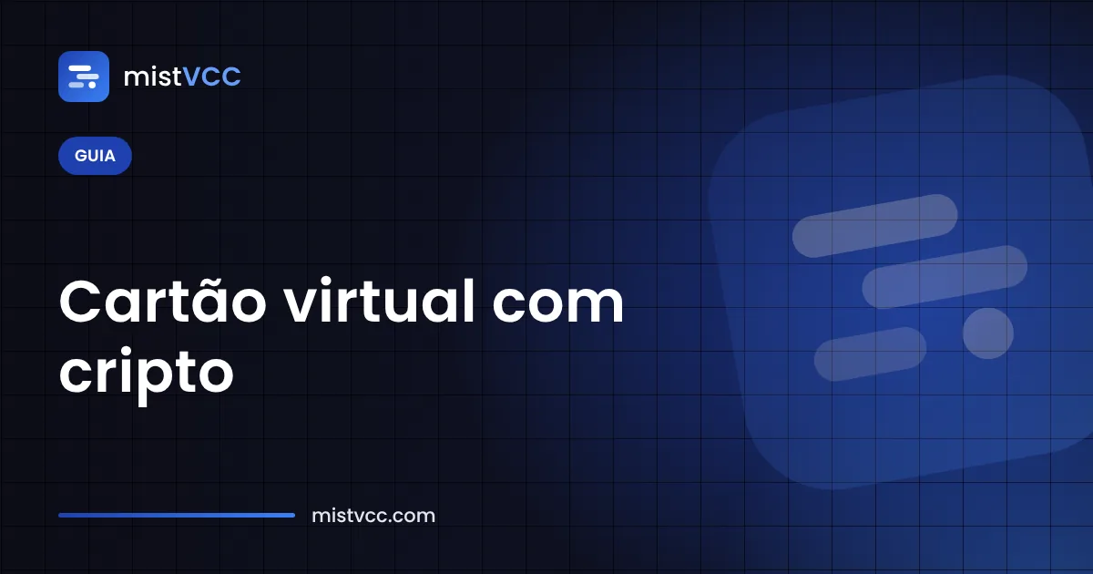 Cartão virtual pré-pago recarregado com USDT