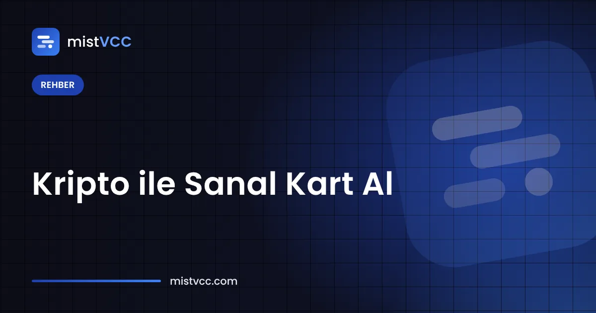 USDT kripto ile yüklenen ön ödemeli sanal kart